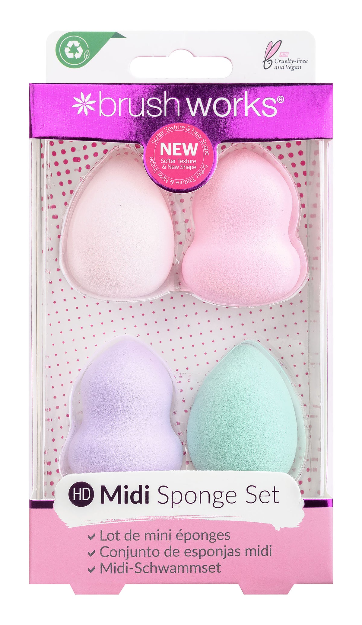 Brushworks HD Midi Blender Sponge Set