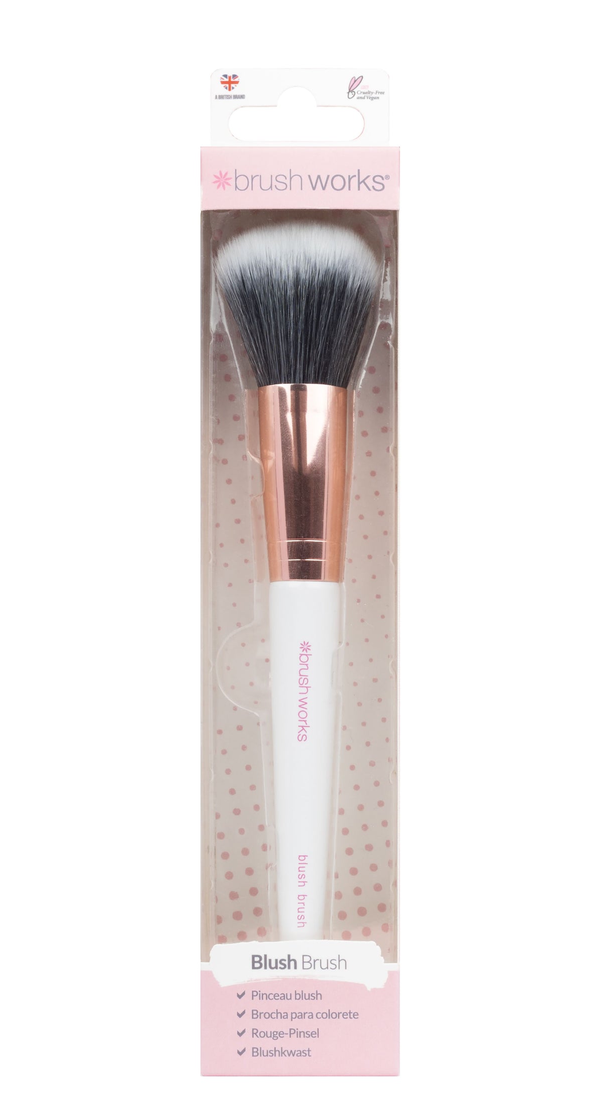 Brushworks White & Gold Blush Brush