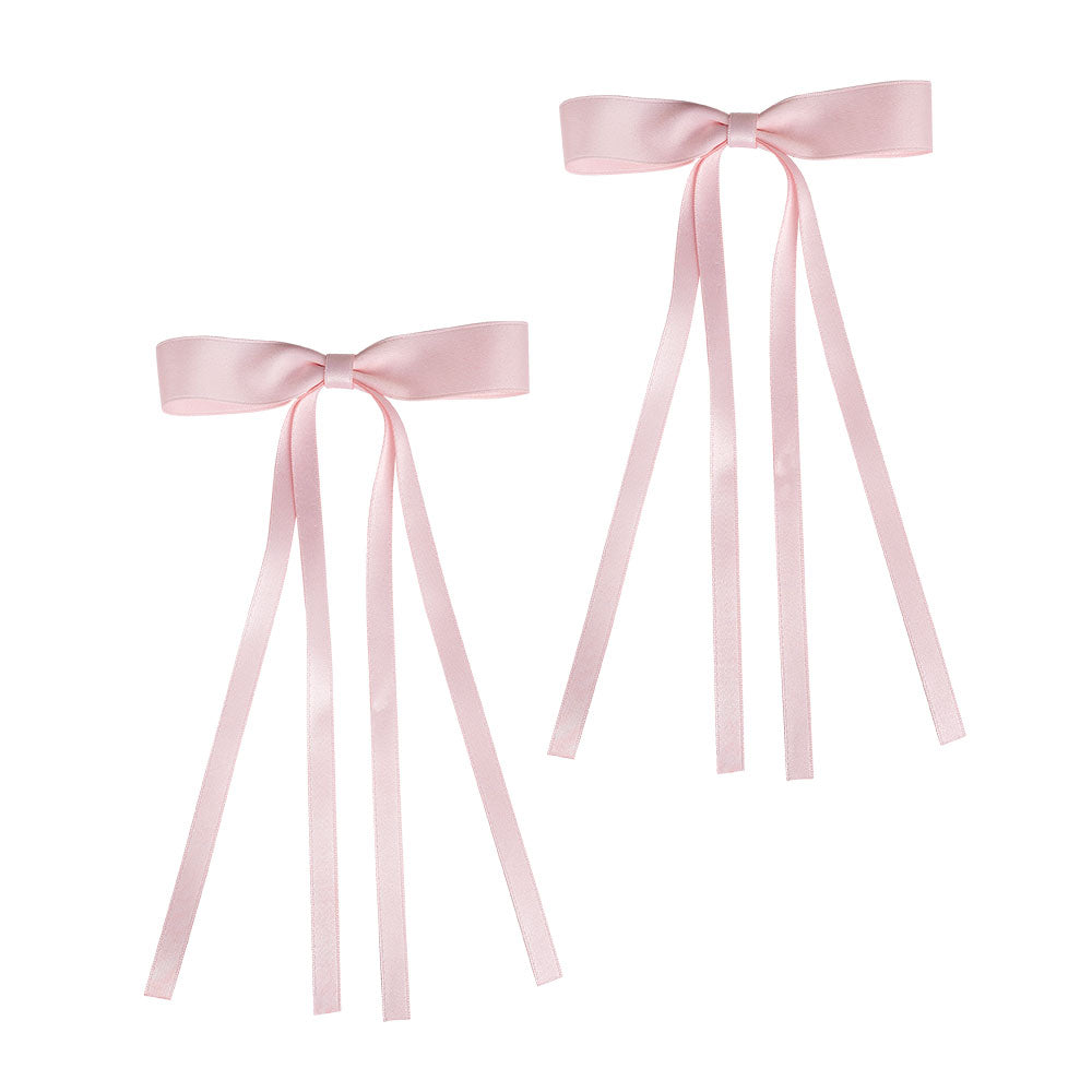 Brushworks Satin Hair Bow Duo Pink